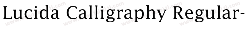 Lucida Calligraphy Regular字体转换